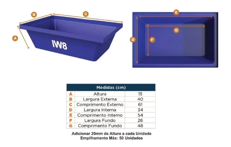 Caixote Pvc Horta Ranicultura Hidroponia 20 Litros Kit 3 Undb