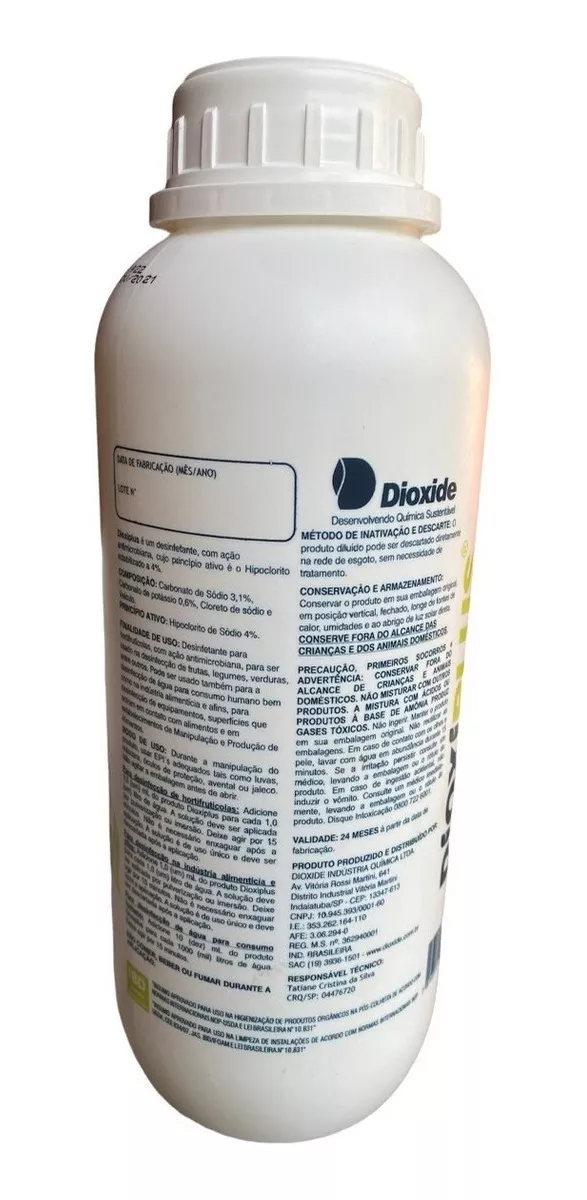 Sanitizante Para Controle De Fungos E Bacterias Dioxiplus 1 Litro2