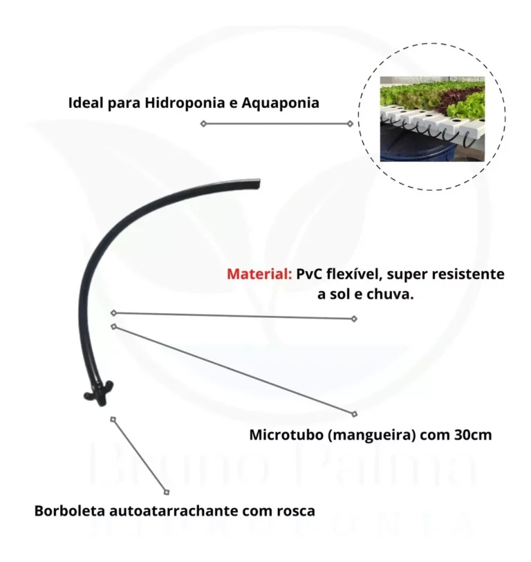 Sistema Injetor Para Hidroponia 10 Injetores 4x7mm
