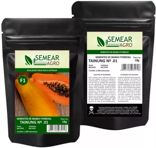 1000 Sementes De Mamão Formosa Híbrido F1 Tainung N01
