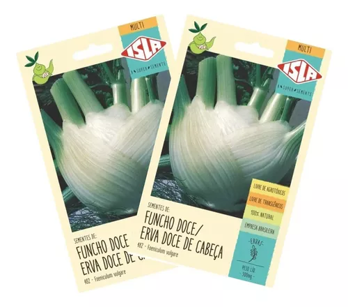 2x Sementes Erva Doce De Cabeça (funcho) Sem Agrotóxico Isla