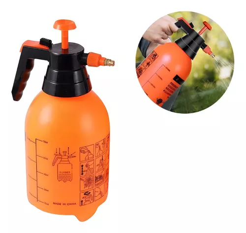 Pulverizador Borrifador Alta Pressão Capacidade 2 Litros Cor Laranja escuro