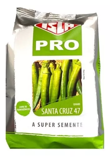 Quiabo Santa Cruz 47 500gramas De Sementes