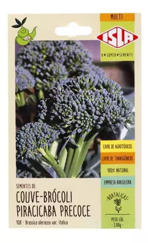 Sementes De Couve brócolis Piracicaba Precoce 460 Sementes