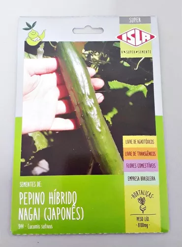 Sementes De Pepino Japonês Híbrido Nagai Isla