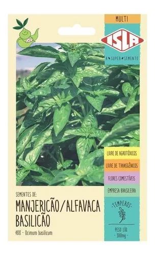 Sementes Manjericão Basilicão Alfavaca Sem Agrotóxico Isla