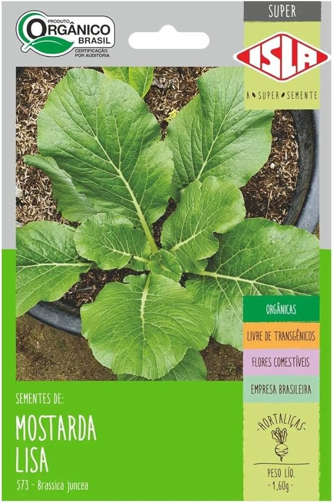 Sementes de Mostarda Lisa Orgânica (1,60g) SUPER ISLA